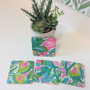 Set Of 4 Handmade Lilly Pulitzer Coasters